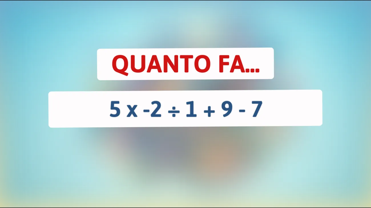 \"Sfida la tua intelligenza: sai risolvere questo enigma matematico che solo i veri geni riescono a decifrare?\""