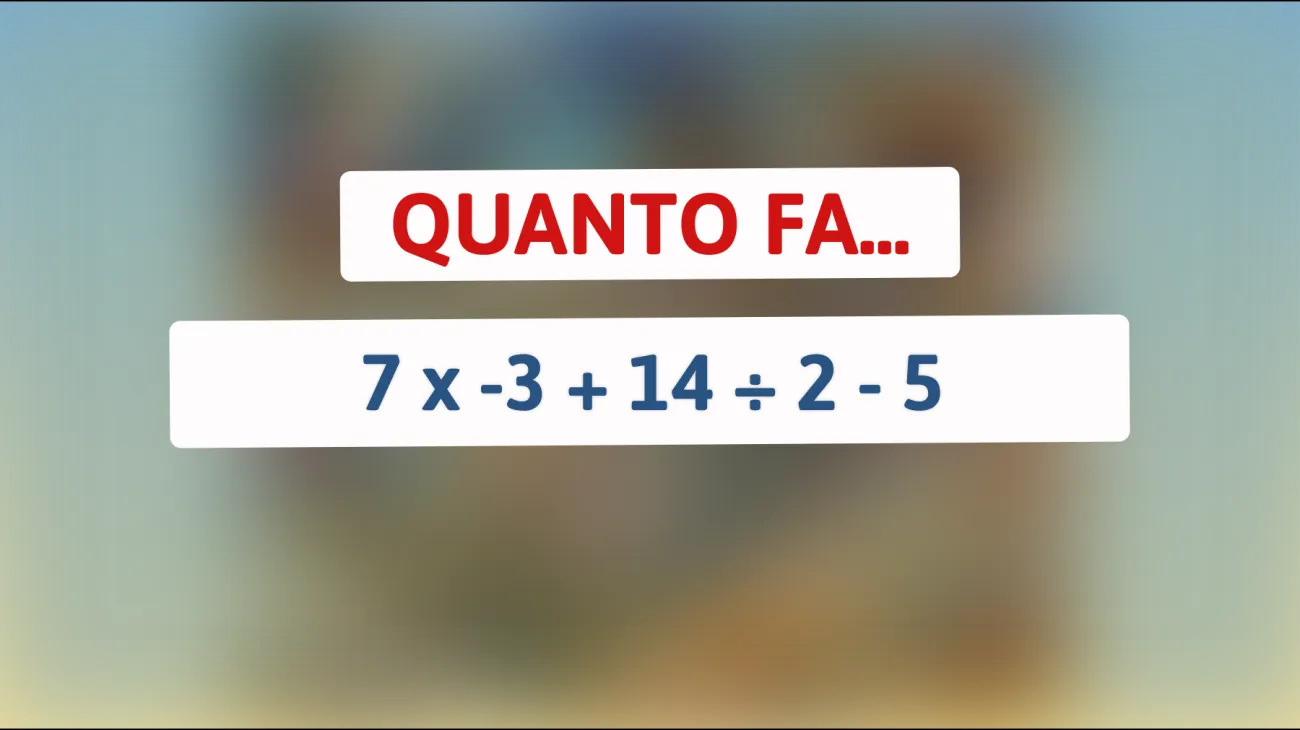 \"Sfida la tua mente: Riesci a risolvere questo semplice calcolo che mette in difficoltà i geni?\""