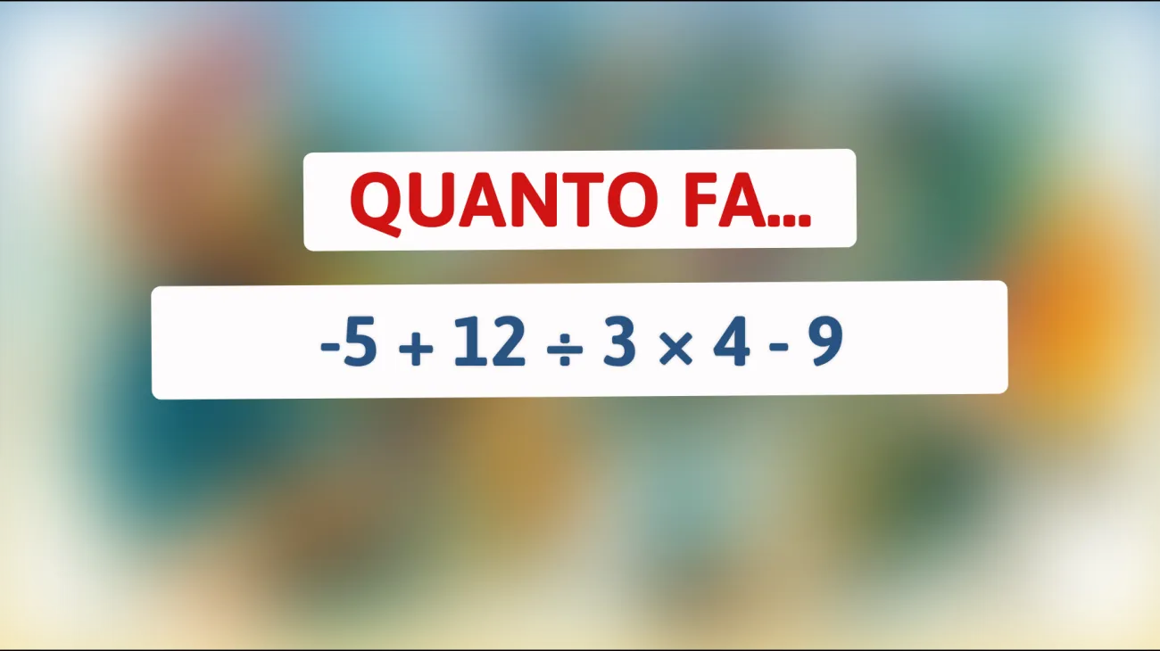 Riesci a risolvere questo enigma matematico che solo il 1% delle persone capisce? Scopri se sei un vero genio!"